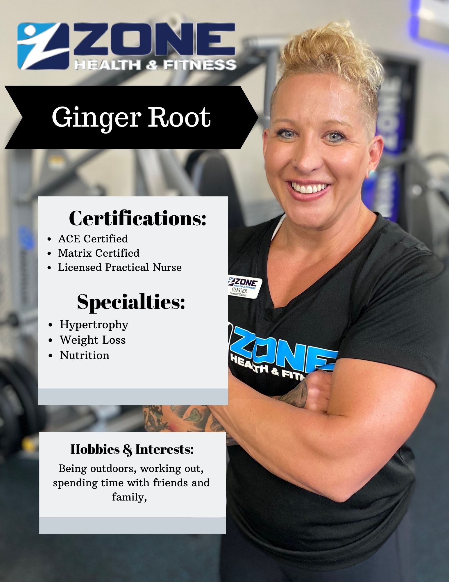 Ginger Root - Personal Trainer Zone Health and Fitness East Location