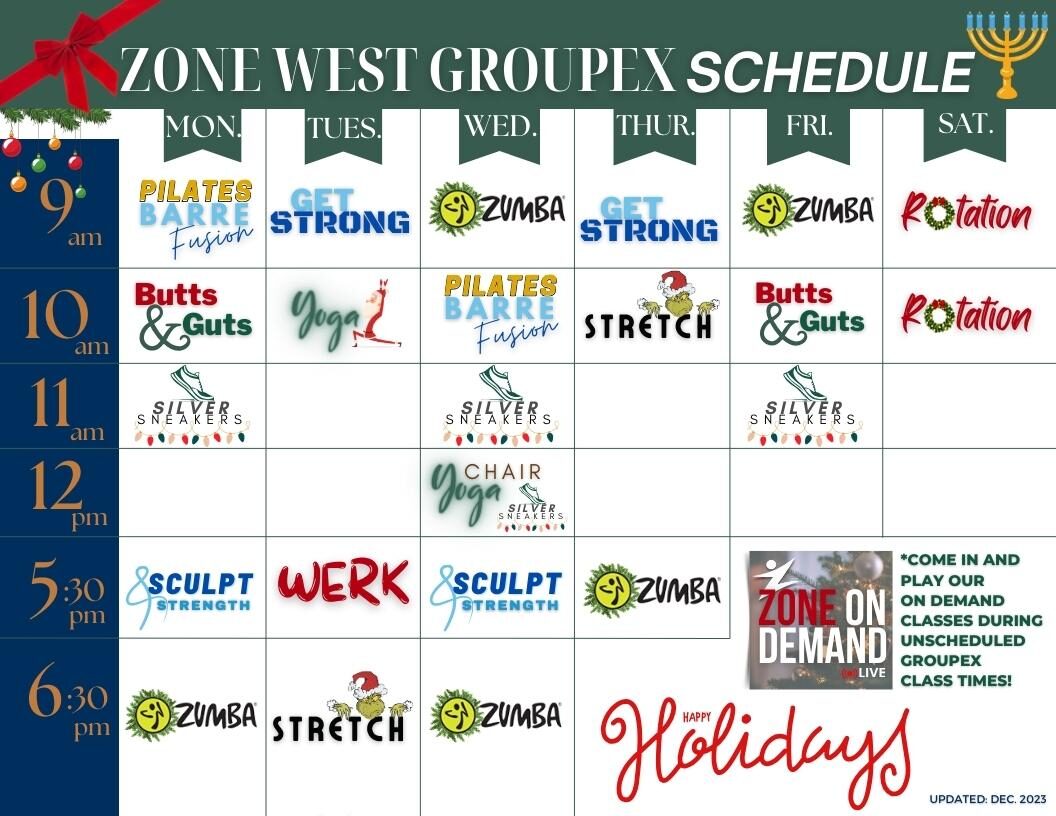 Classes at Zone West Zone Health and Fitness in Ocala, Florida