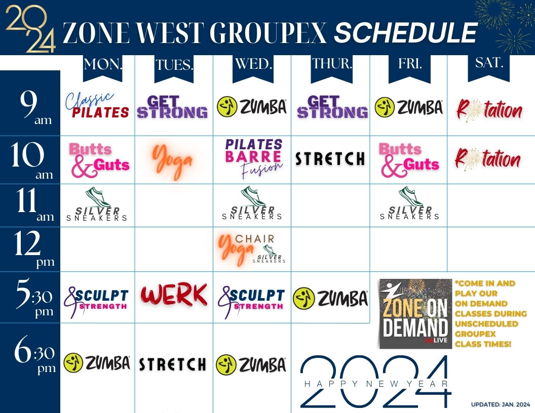 Classes at Zone West Zone Health and Fitness in Ocala, Florida