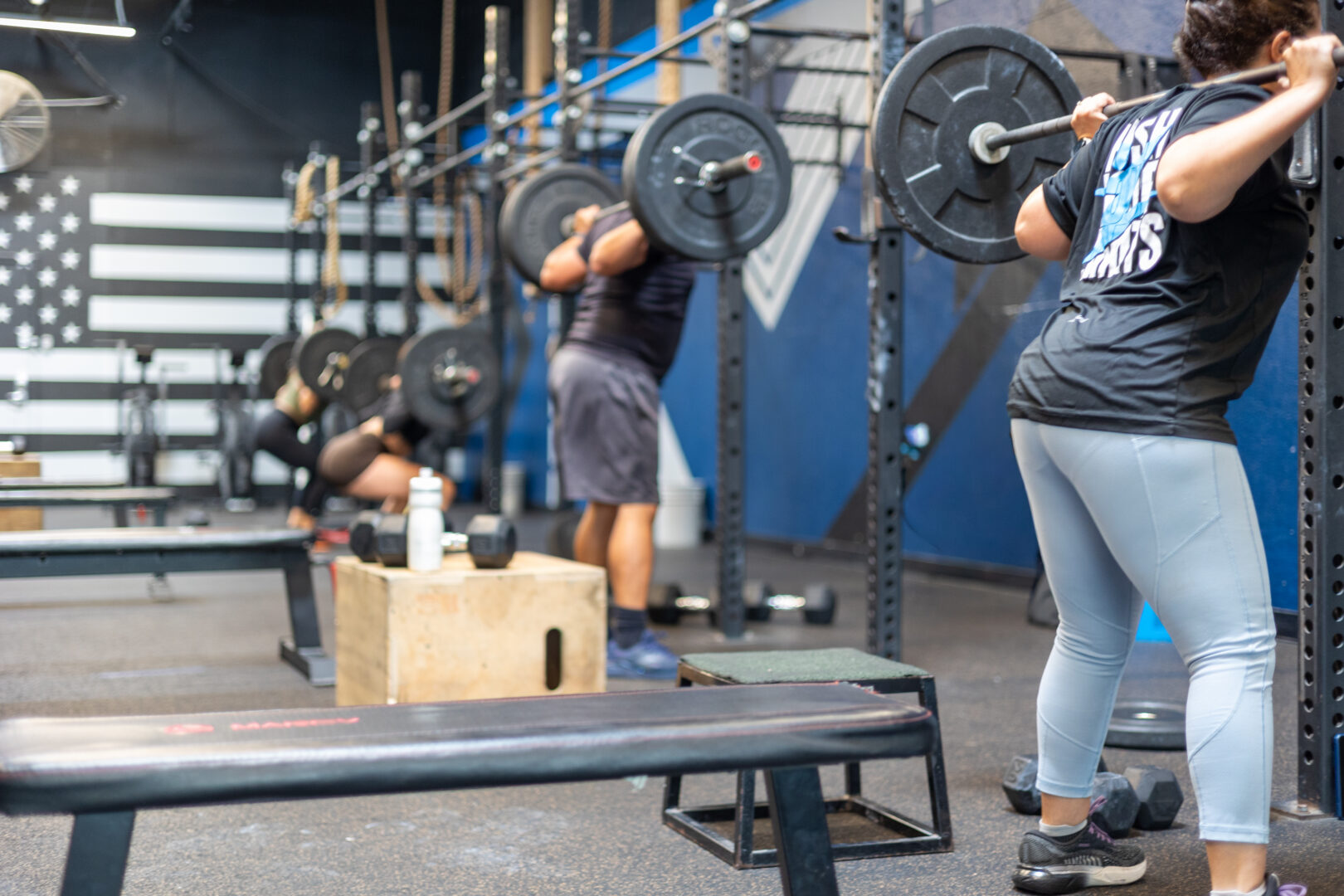 Barbell back squats